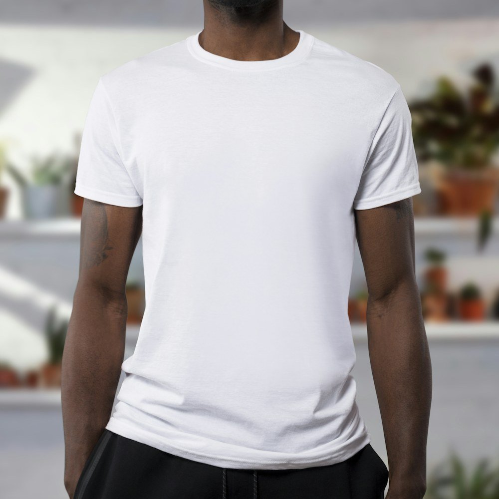 A plain white cotton everyday basic